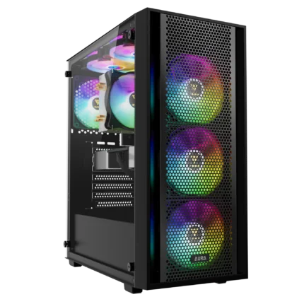 GABINETE GAMER GAMDIAS AURA GC2 ELITE ARGB PRETO - MID TOWER