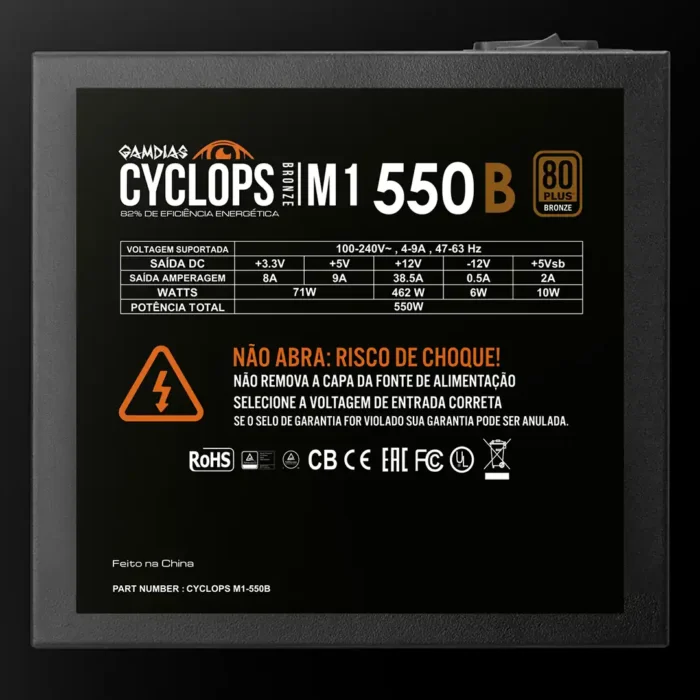 fonte-gamdias-cyclops-m1-550b-imagem-4-fundo-preto Fonte Gamdias Cyclops M1-550b Watts 80 Plus Bronze Sem Cabo - Imagem 6