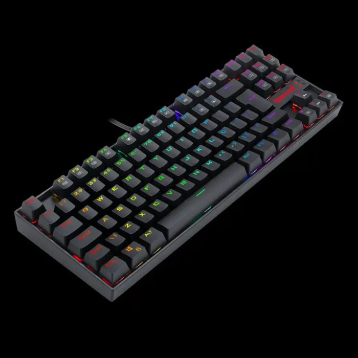 teclado-redragon-k552rgb-1-kumara-preto-rgb-imagem-5-fundo-preto Teclado Magnetico Kumara Pro Rgb Preto Switch Marrom V2 Abnt2 Tkl - Imagem 4