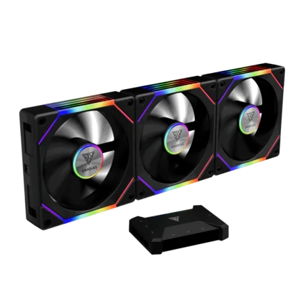 KIT 3 FANS GAMDIAS AEOLUS P2-1203U CONTROLADORA REVERSE 12CM