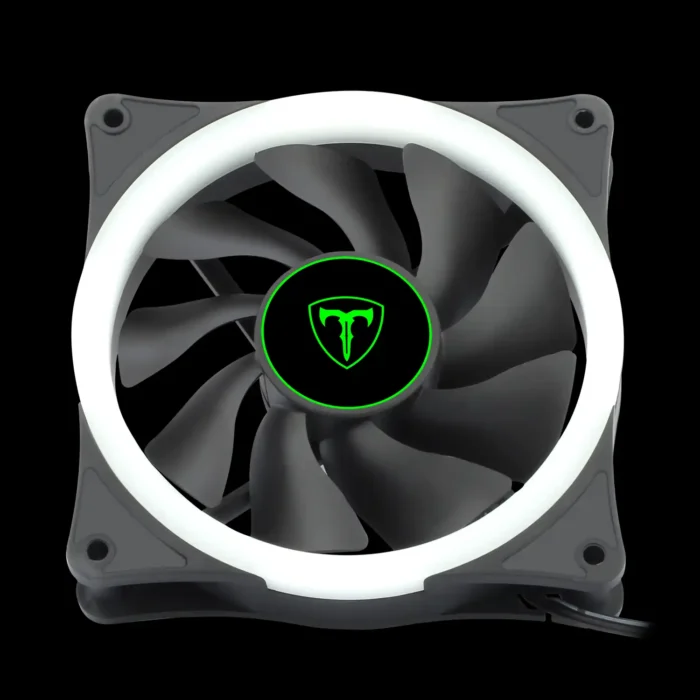 fan-t-dagger-t-tgf200-w-led-branco-imagem-4-fundo-preto Kit 3 Fans Fan 120x25mm