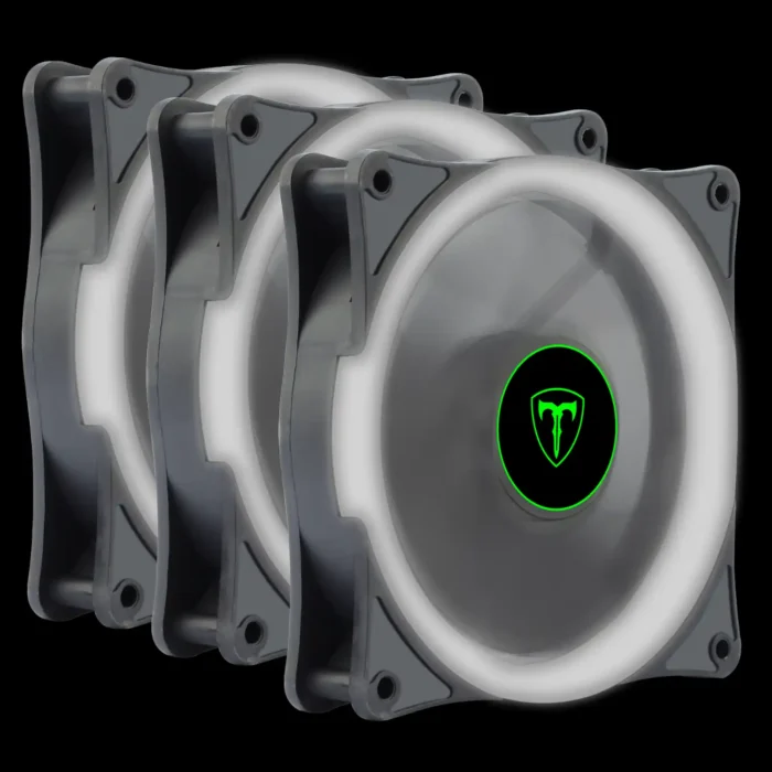 fan-t-dagger-t-tgf200-w-led-branco-imagem-7-fundo-preto Kit 3 Fans Fan 120x25mm T-dagger Led Branco T-tgf200-w - Imagem 4