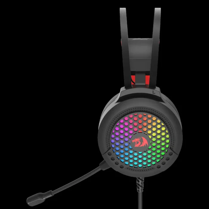 headset-gamer-redragon-carmen-preto-h261-imagem-5-fundo-preto Headset Gamer Redragon Carmen Preto Led 50mm P2/p3 - Imagem 3