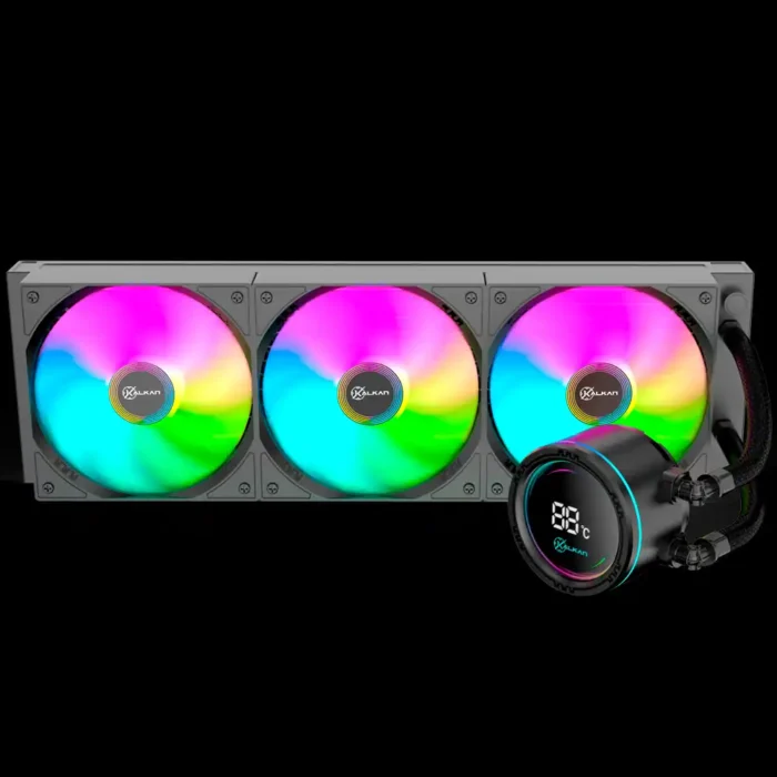Water Cooler Kalkan Alpha 360mm Argb Com Tela Digital Preto - Imagem 4