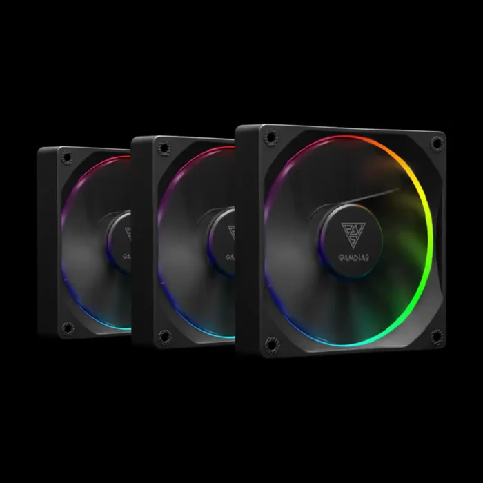 Kit 3xfan 120mm Gamdias Aeolus M3 1203r C/ Controladora Argb - Imagem 2