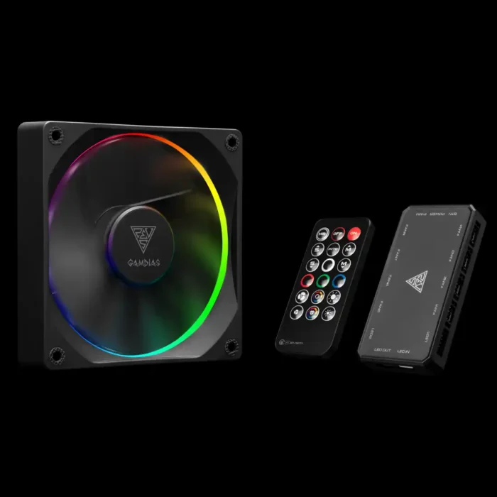 Kit 3xfan 120mm Gamdias Aeolus M3 1203r C/ Controladora Argb - Imagem 3