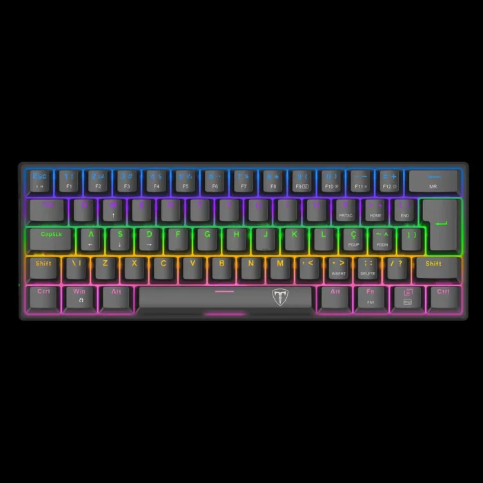 Teclado Mecanico Gamer Arena Preto Rainbow Sw Brown T-tgk321-br Abnt-2 - Imagem 3