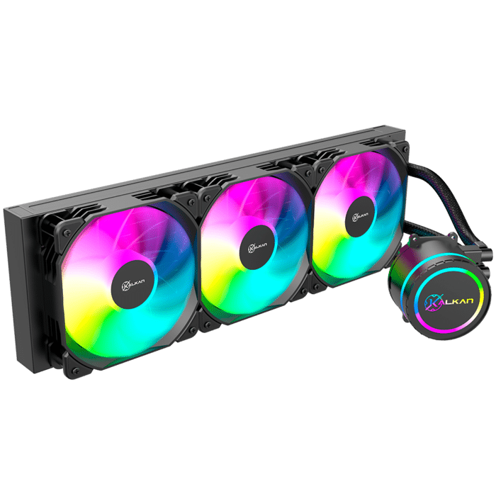 WATER COOLER KALKAN IOTA 360MM ARGB PRETO AM4/AM5/115X/1700 - Imagem 1