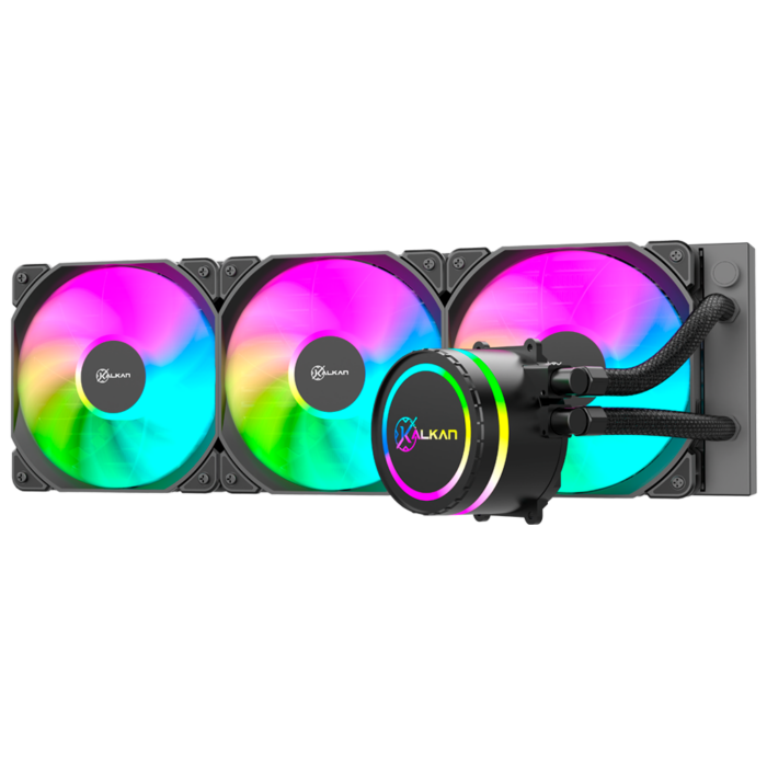 WATER COOLER KALKAN IOTA 360MM ARGB PRETO AM4/AM5/115X/1700 - Imagem 2