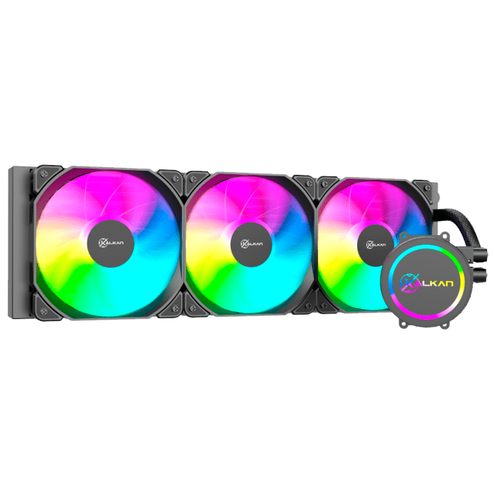 WATER COOLER KALKAN IOTA 360MM ARGB PRETO AM4/AM5/115X/1700 - Imagem 3