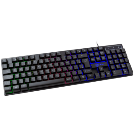 TECLADO MEMBRANA GAMER KALKAN HATI PRETO ABNT2 RAINBOW