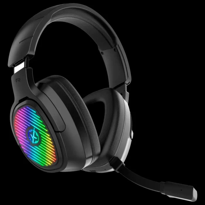 Headset Gamer Kalkan Ragnar Preto Sem Fio Bluetooth Rgb - Imagem 2