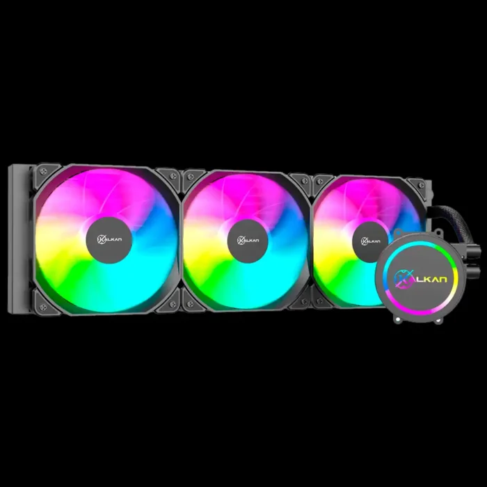 Water Cooler Kalkan Iota 360mm Argb Preto AM4/AM5/115x/1700 - Imagem 4