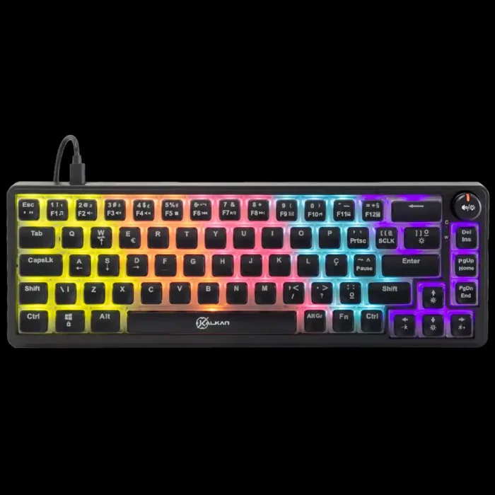 Teclado Mecanico Gamer Kalkan Drakar 65% Rainbow Sw. Brown Abnt2 - Imagem 3