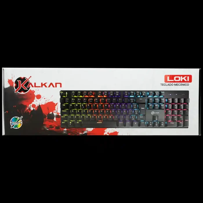 Teclado Mecanico Gamer Kalkan Loki Rainbow Sw Brown Fullsize Abnt2 - Imagem 4