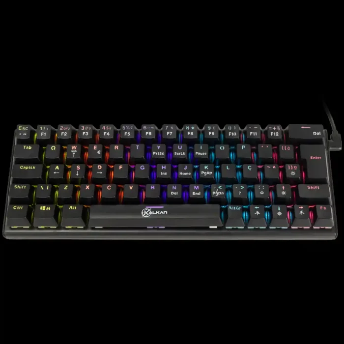 Teclado Mecanico Gamer Kalkan Loki 60% Sw. Brown Rainbow Abnt2 - Imagem 2