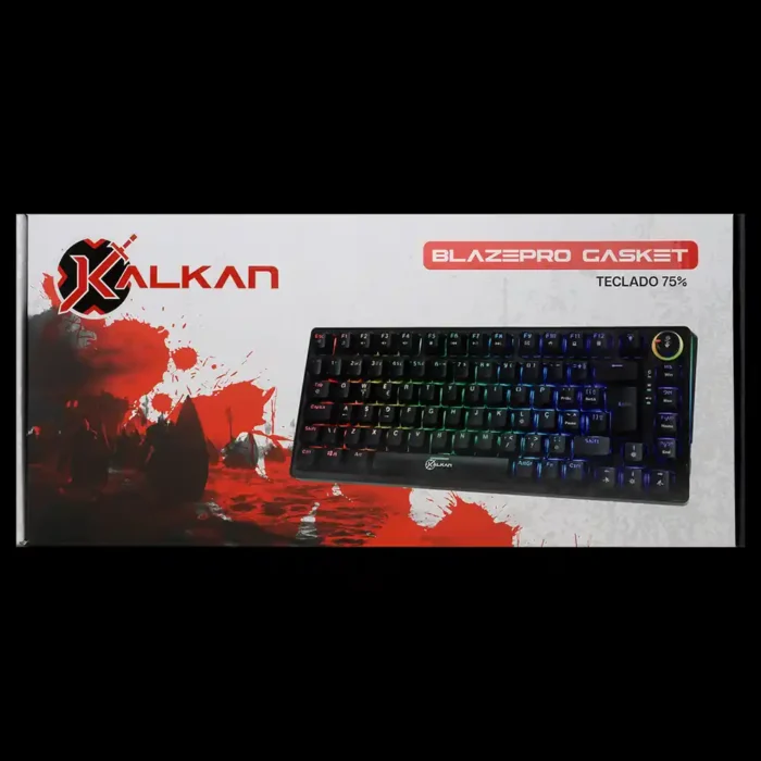 Teclado Mecanico Kalkan Blazepro Gasket 75% Preto Abnt2 Switch Marrom - Imagem 5