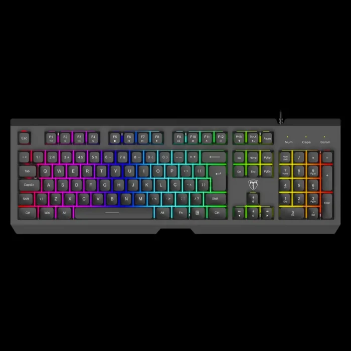 Teclado Membrana Gamer Nova Preto Rgb T-tgk110 Pt Abnt-2 - Imagem 3