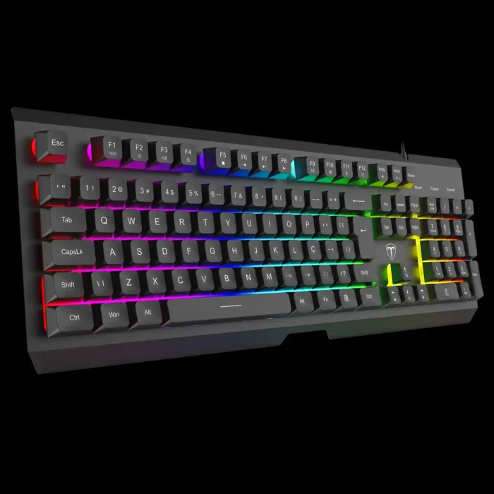 Teclado Membrana Gamer Nova Preto Rgb T-tgk110 Pt Abnt-2 - Imagem 6