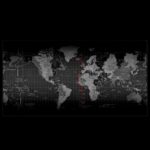 Mousepad Gamer Speed Mapa Mundi Matrix 900x400x3mm Preto
