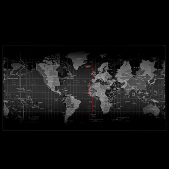 Mousepad Gamer Speed Mapa Mundi Matrix 900x400x3mm Preto