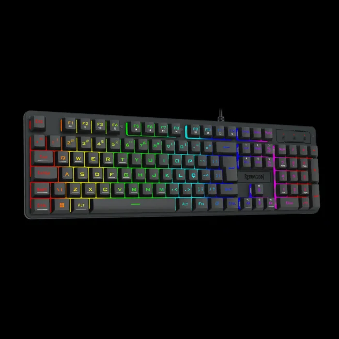 Teclado Membrana Gamer Redragon Netherbane Rgb Preto Abnt2 - Imagem 4