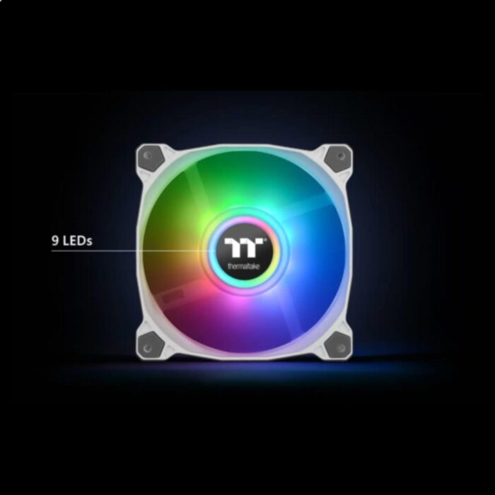 Kit 2 Fans Thermaltake Pure Duo 12 Argb White Premium Edition