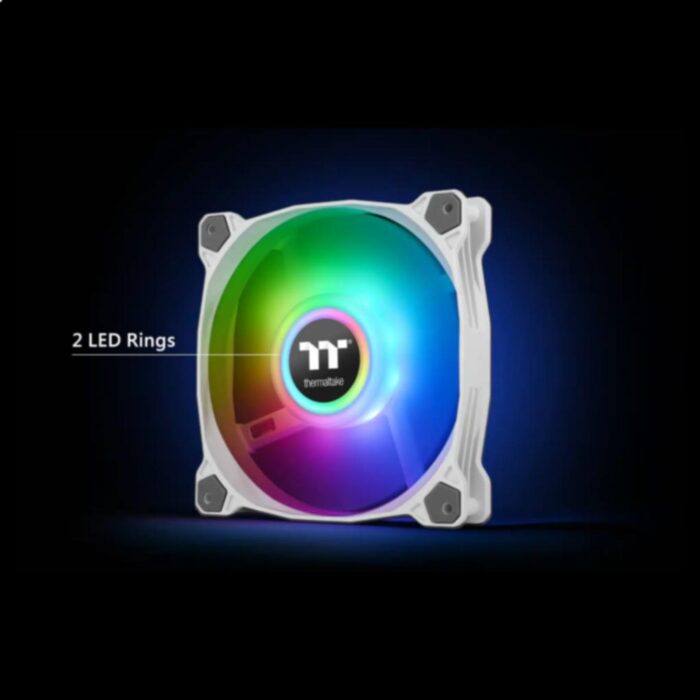 Kit 2 Fans Thermaltake Pure Duo 12 Argb White Premium Edition - Imagem 2