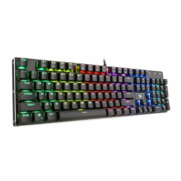 TECLADO MECANICO REDRAGON DEVARAJAS RGB SW BROWN ABNT2 PRETO - Imagem 1