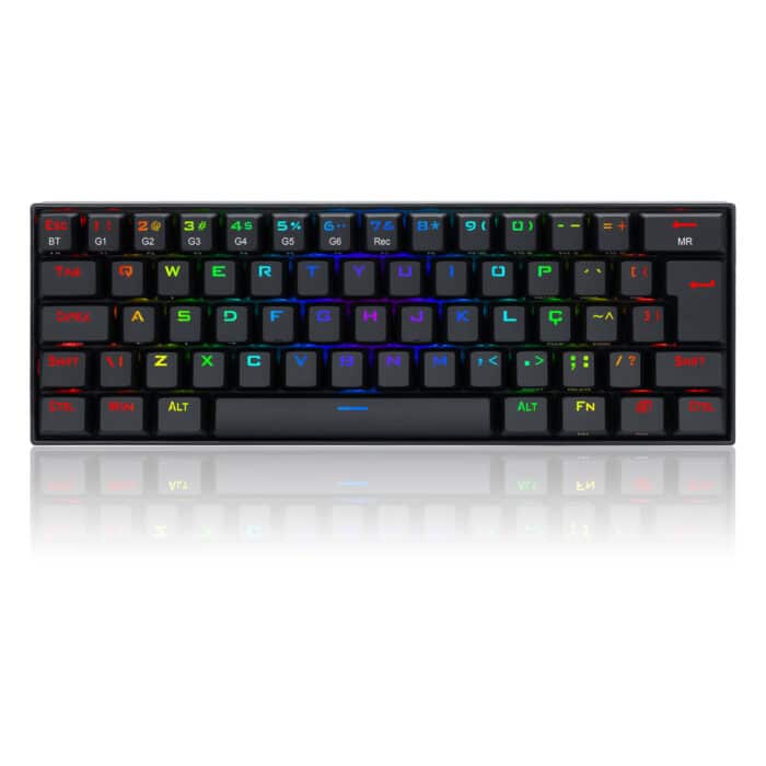 TECLADO MECANICO REDRAGON DRACONIC PRO RGB SW MARROM ABNT2 - Imagem 1