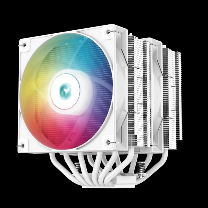 Air Cooler DeepCool AG620 WH ARGB Dual Tower Branco 260W 6 Heatpipes, 2 Fans 120mm - Imagem 9