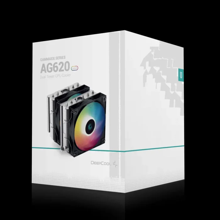 Air Cooler DeepCool AG620 ARGB Preto – Torre Dupla, 260W TDP, 6 Heatpipes, ARGB - Imagem 8