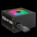 Fonte Gamdias Cyclops M1-550B Watts RGB 80 Plus Bronze sem cabo - Imagem 2