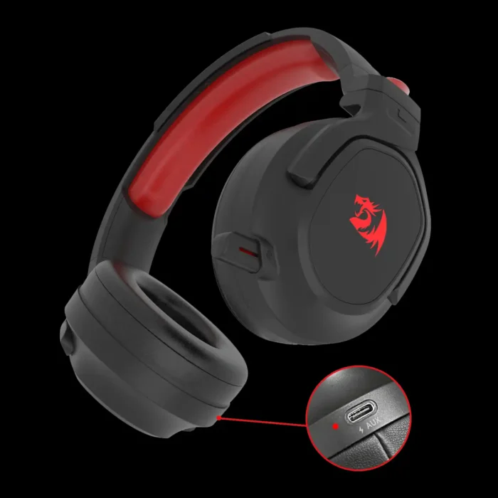Headset Redragon Nomen Pro H838-PRO RGB Gamer 7.1 Sem Fio BT - Imagem 5