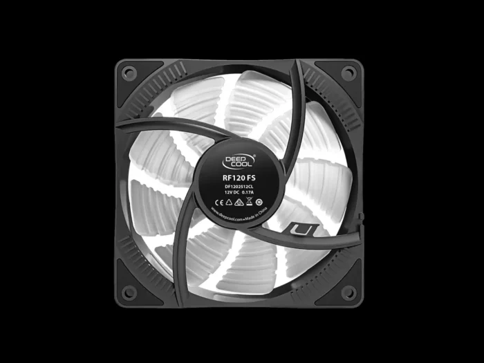 kit-3-fans-deepcool-rf120-fs-imagem-5-fundo-preto Kit 3 Fan Gamer DeepCool RF120, 3 Cores LED, PWM, Com Hub, 120mm - Imagem 3