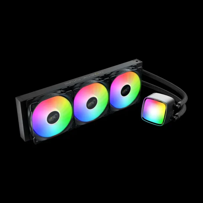 geo-ep-36b-eskimo-pro-36-rgb-preto-imagem-3-fundo-preto Water Cooler Geometric Future Eskimo Pro 36 ARGB 360mm Preto - Imagem 2