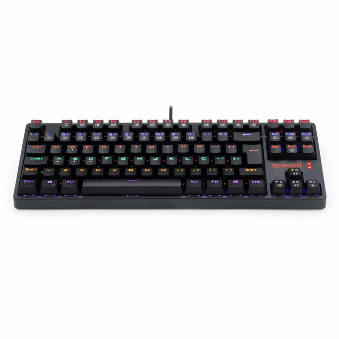 k576r-1-daksa-rainbow-imagem-3-fundo-branco Teclado Mecânico Redragon Daksa K576R TKL Sw Marrom Rainbow - Imagem 3
