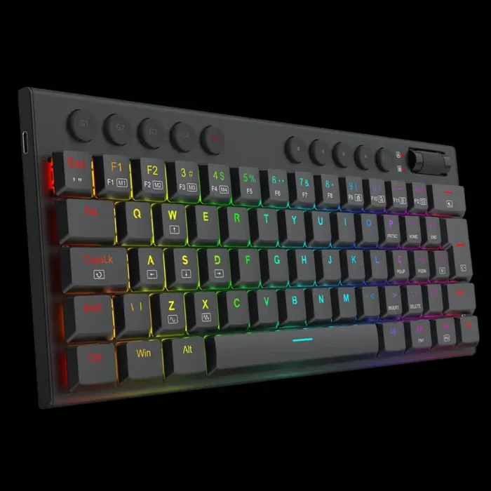 k632-rgb-pt-brown-horus-mini-imagem-5-fundo-preto Teclado Mecânico Redragon Horus Mini K632-RGB 60% Sw Brown - Imagem 4