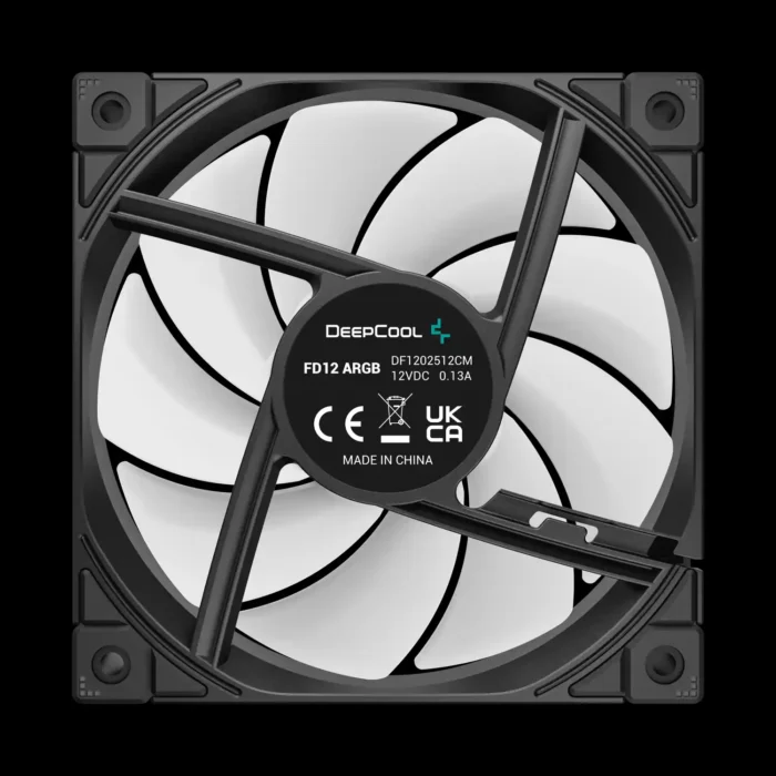Kit com 3 Fans DeepCool FD12 ARGB Preto 120mm BKAPN3-G - Imagem 5
