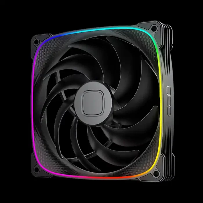 kit-3-fans-squama-2503b-14b-rgb-preto-imagem-1-fundo-preto Kit 3 Fans 140mm Geometric Future Squama 2503B-14T ARGB Preto