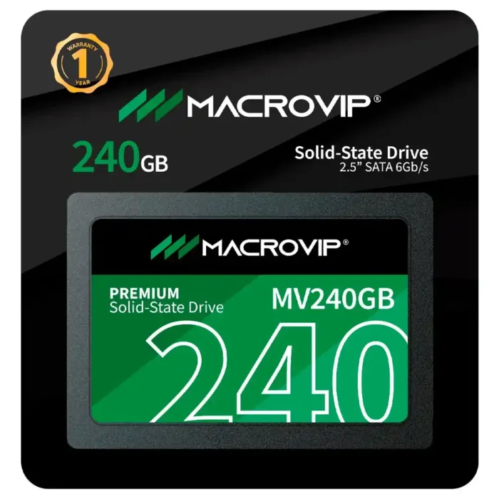 ssd-240gb-macrovip-imagem-3-fundo-branco SSD 2.5” Macrovip Premium 240GB SATA III Preto e Verde - Imagem 3