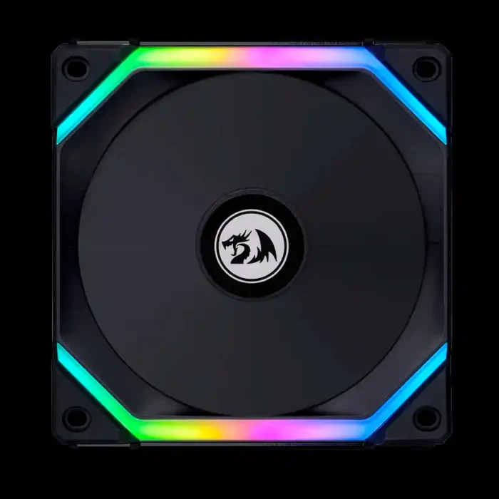 Kit 3 Fans ARGB Redragon By Lian-Li Uni Fan SL120 Preto Modular C/ Controladora - Imagem 2