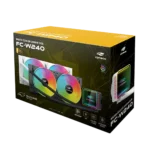 Water Cooler C3Tech FC-W240 ARGB Branco 240mm Fundo Infinito - Imagem 4