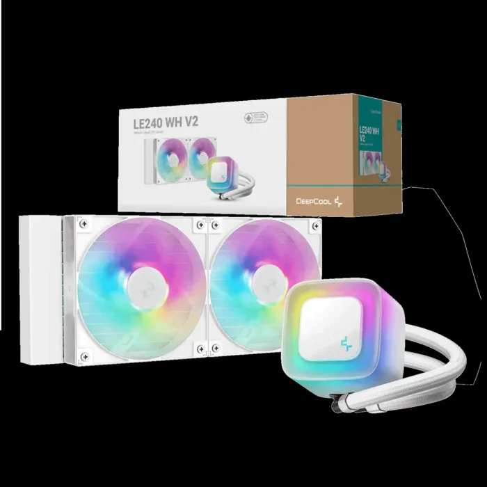Water Cooler DeepCool LE240 V2 ARGB 240mm Branco - Imagem 5
