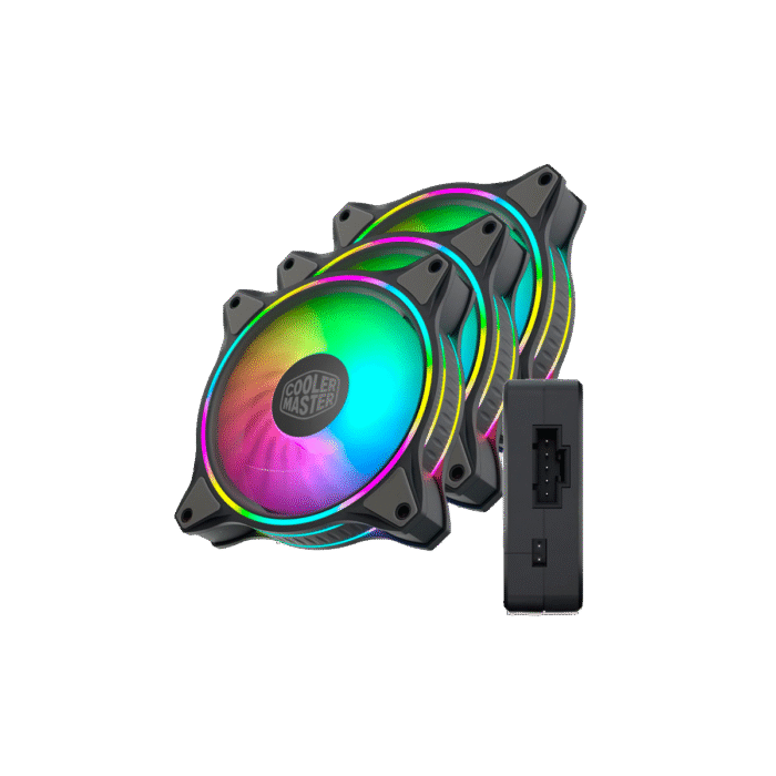 Kit 3 Fans MasterFan MF120 Halo 120mm ARGB PWM Coolermaster - Imagem 3
