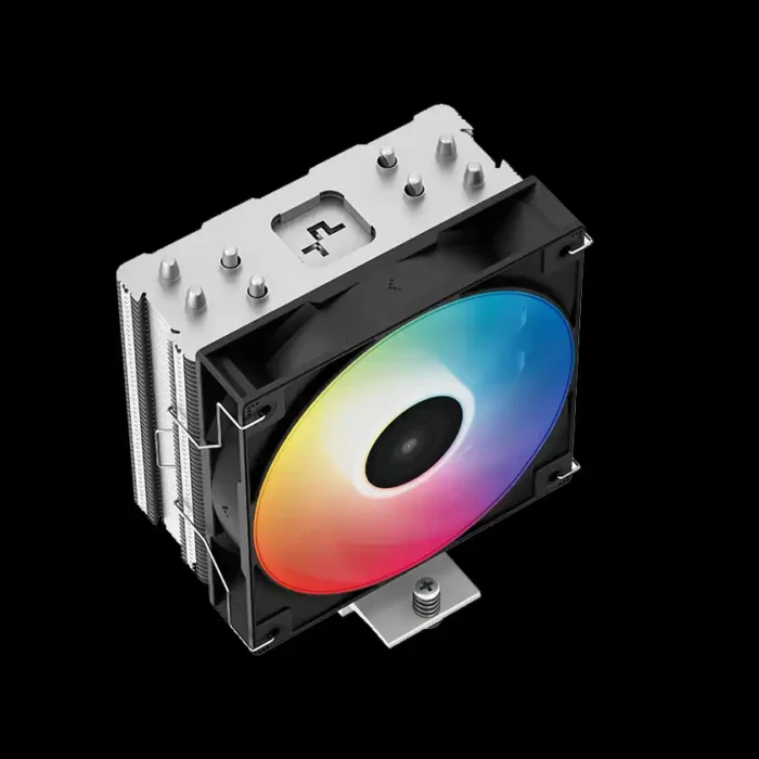cooler-deepcool-ag400-preto-modelo-r-ag400-imagem-3-fundo-preto Air Cooler DeepCool AG400 Preto LED 6 Cores Fixas Rainbow - Imagem 3