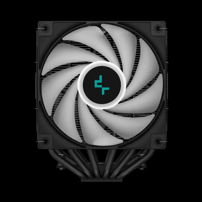cooler-deepcool-ag620-bk-preto-imagem-4-fundo-preto Air Cooler DeepCool AG620 Full Black Preto Dual-Tower ARGB - Imagem 8