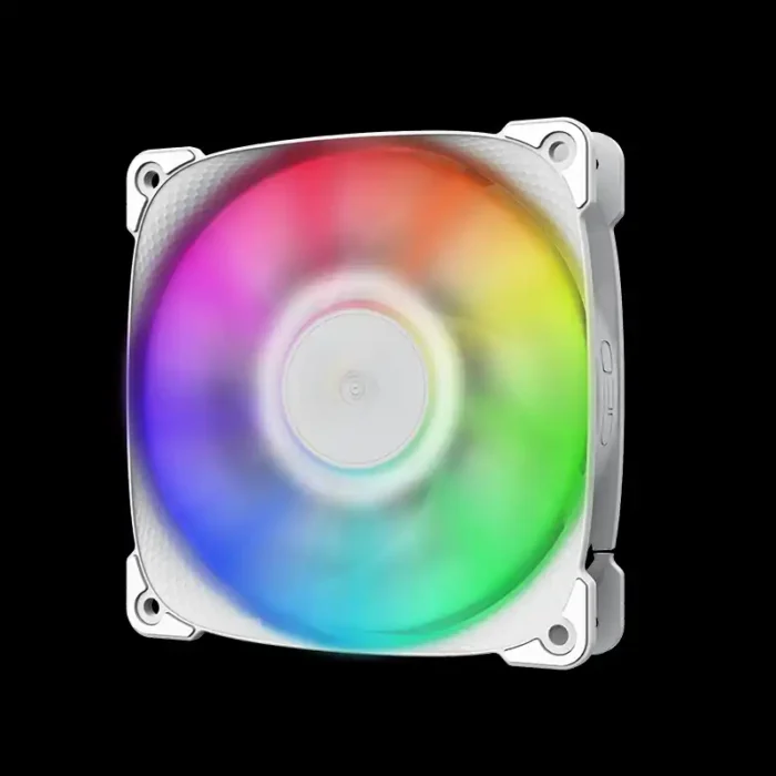 geo-s2501w-3-kit-3-fans-squama-2501w-branco-imagem-4-fundo-preto Kit 3 Fans 120mm Geometric Future Squama 2301W-1 ARGB Branco - Imagem 2