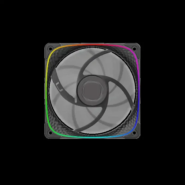 geo-s2503rb-1-squama-reverse-blade-2503b-rgb-preto-imagem-4-fundo-preto Fan 120mm Geometric Future Squama 2503R ARGB Reverse Blade - Imagem 4