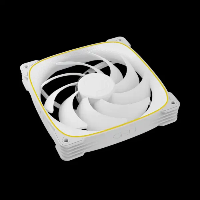 geo-s2503rw-14t-kit-3-fans-squama-reverse-blade-2503r-14w-imagem-8-fundo-preto Kit 3 Fans 140mm Geometric Future 2503R Reverse ARGB Branco - Imagem 8